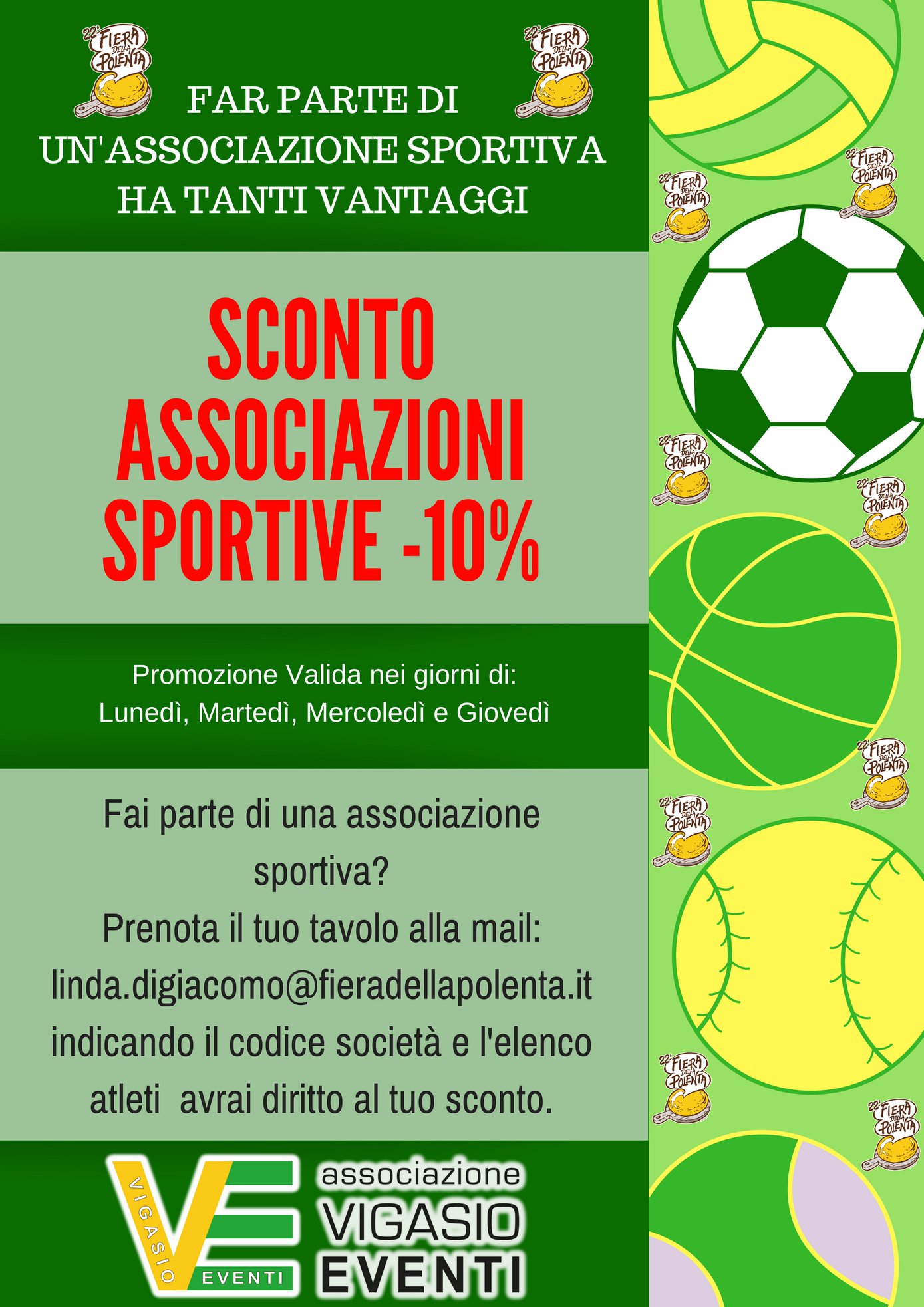 Sconto 10% Associazioni Sportive