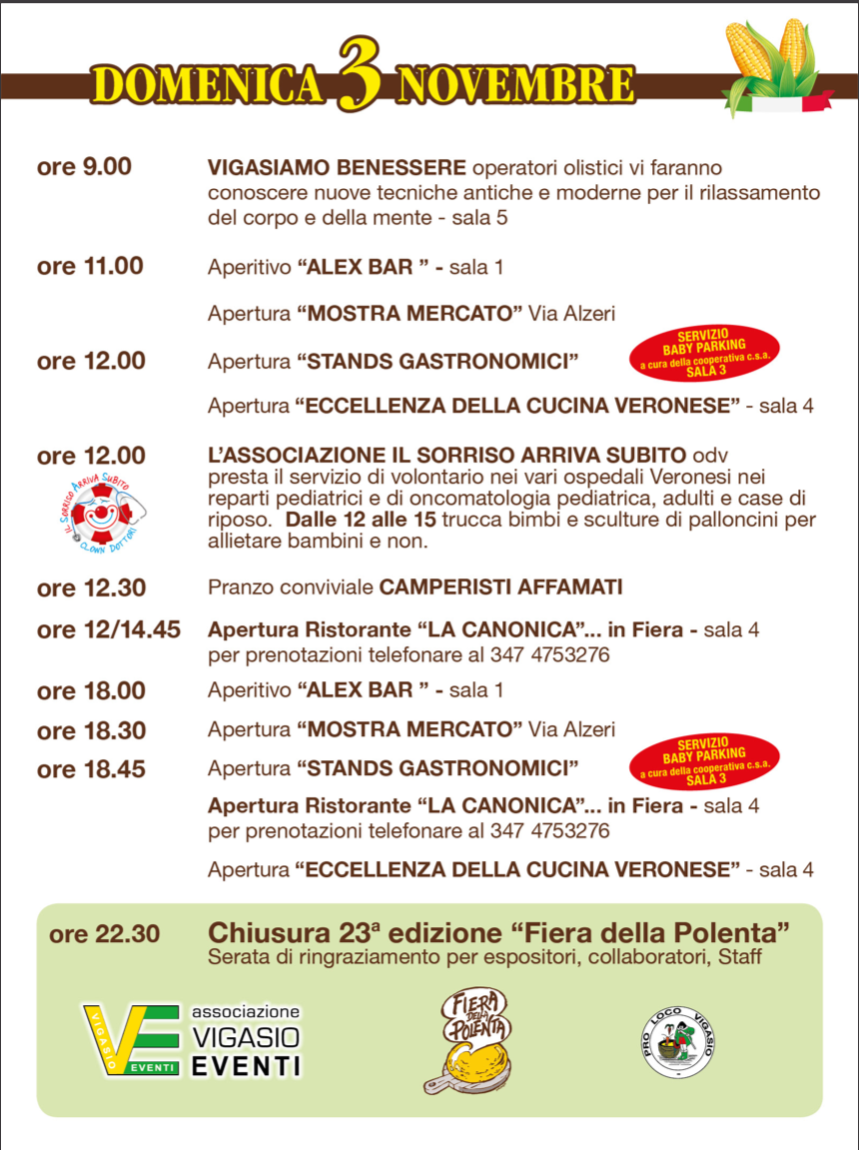 Domenica 3 novembre 2019
