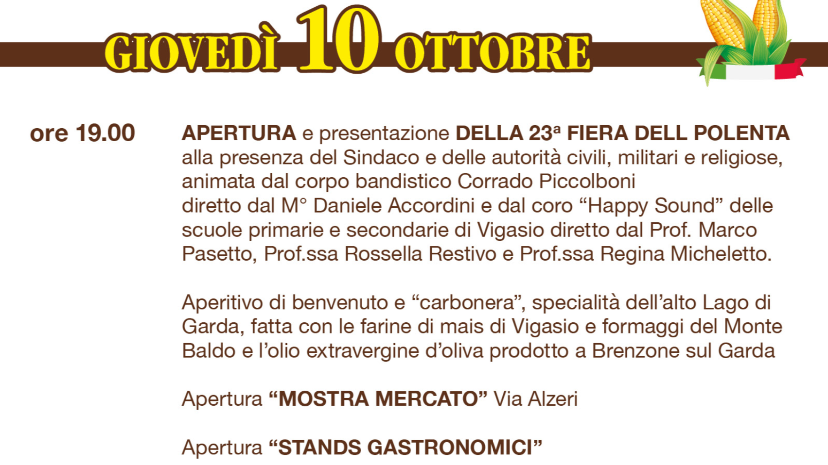 10 ottobre 2019 Inaugurazione