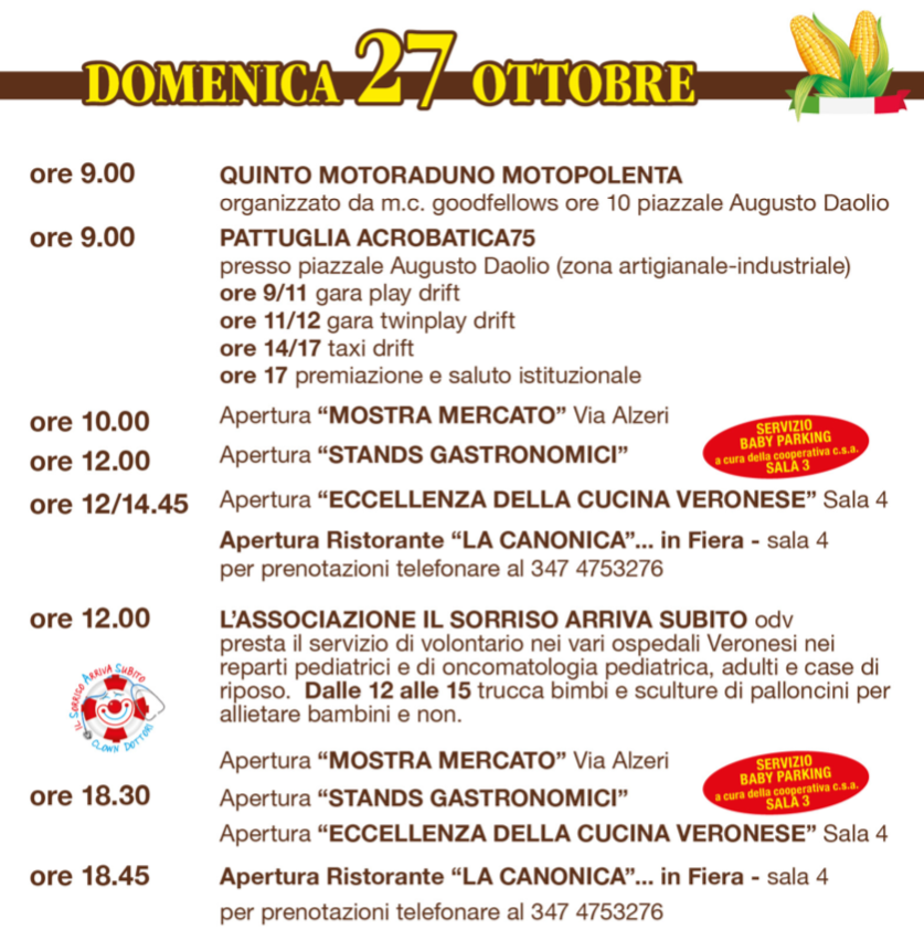Domenica 27 ottobre 2019