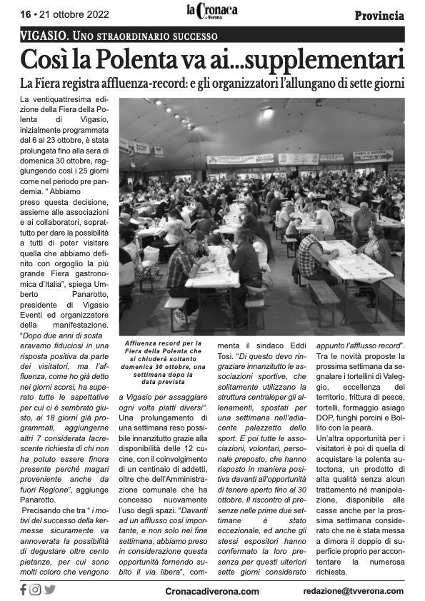 la cronaca 21 ottobre