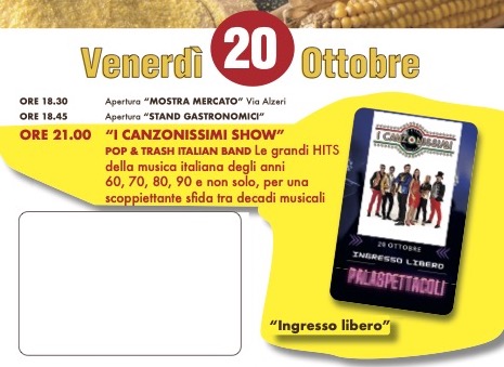 Venerdì 20 Ottobre