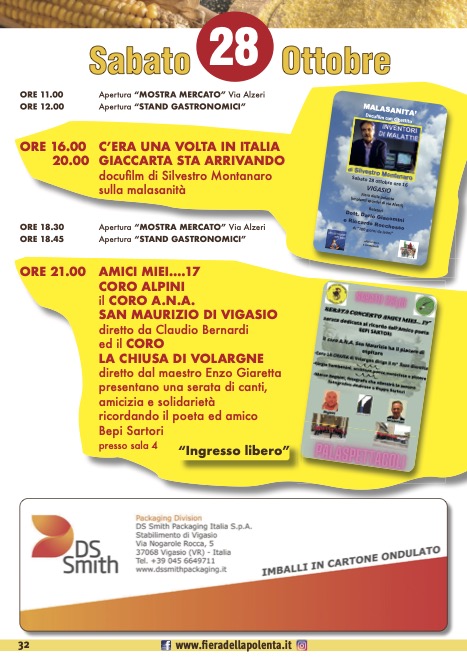 Sabato 28 Ottobre